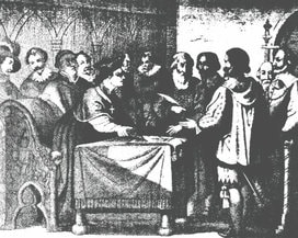 Civic reforms and legacy — treaty signing scene